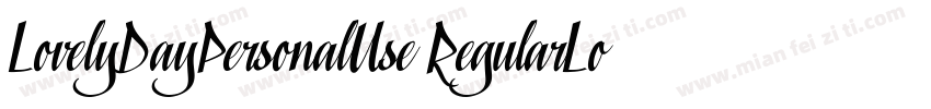 LovelyDayPersonalUse RegularLoveya字体转换